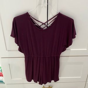 Burgundy romper (not dress)